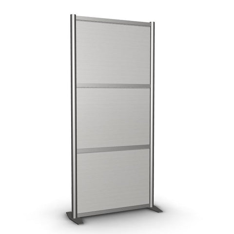 35" wide x 75" high Office Partition Desk Divider, White Panels